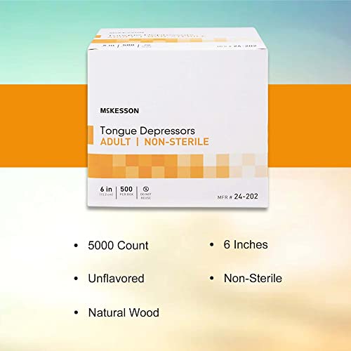 McKesson Tongue Depressor, Non-Sterile, Wooden, Adult, 6 in, 5000 Count - Thumbnail 7