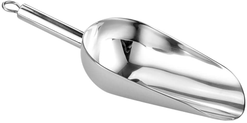 Cuchara para Helado de Acero Inoxidable 304, Ideal para Cocina, Bar, Cubos de Hielo, harina y Dulces (301 ml, 25 x 8,8 cm [10 x 3 Pulgadas])