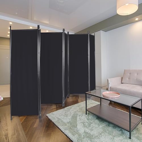 REDCAMP 6 Panel Large Folding Room Divider, 10FT Wide Portable Room Partition Wall Dividers, Indoor Outdoor Tall Privacy Screen for Bedroom Dining Room Office Restaurant Hospital, 120"x68", Black by REDCAMP - Image 9