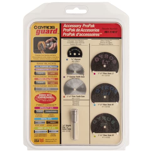 Gyros Saw Blades and Cut-Off Wheels ProPak- 7 Piece Accessory Kit (61-11817) Made in USA