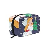 Multifunktional: Jede Make-up-Tasche hat eine Haupttasche und fünf Fächer. Sie können Lippenstifte, Pinzetten, Augenbrauenstifte, Parfüm, Pinsel oder andere Pflegeprodukte an Ort und Stelle halten. Gut zum Sortieren von Kosmetika und es ist einfach, die benötigten Gegenstände zu finden.