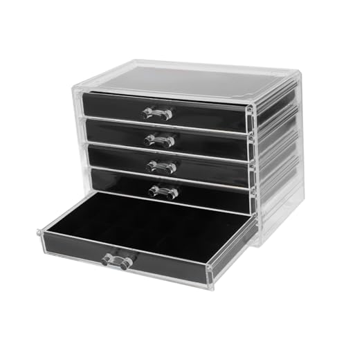 PRETYZOOM Rock Holder Organizer Compartment Display Case for Collectibles Crystal Storage Box