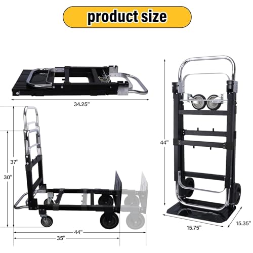 Carretilla plegable 3 en 1 resistente para transporte miniatura 2