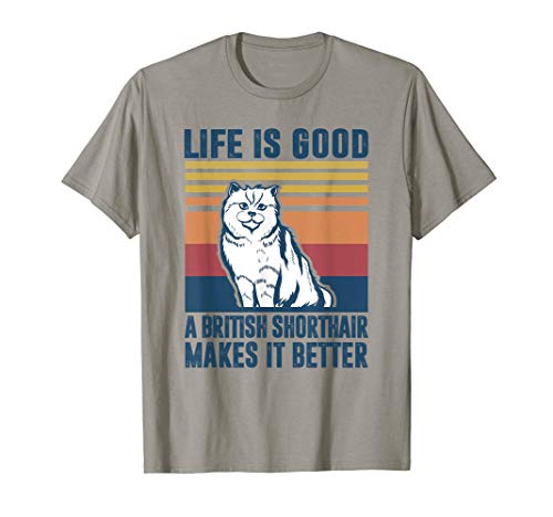 Regalos para el gato británico de pelo corto Hombres Mujeres Camiseta