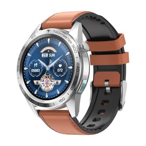 BANGWEI Smart Watch for Men, Bluetooth Answer Calls Voice Chat Fitness Tracker with Heart Rate Sleep Monitor, 2022 1.32'' HD Touch Screen Stainless Steel Sports Smartwatch for Android iOS Browns Cover