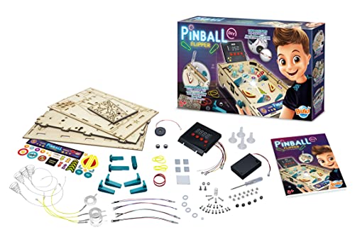 Buki Build Your Own Pinball Machine, STEM Toys Engineering Kit for Kids 8+ DIY Arcade Game with Working Flippers, Lights - Image 2