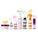Skincare Routine Set - Facial Care Kit with Cleanser, Serums, Balm & Eye Patches - Hydrating & Daily Skin Care
