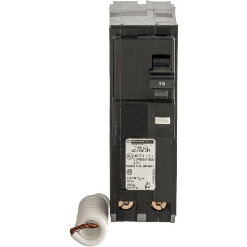 Square D - QO 15 Amp 3.5 in. Two-Pole CAFCI Circuit Breaker