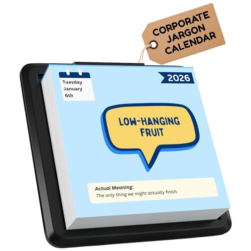 Gifts for Coworkers - The Corporate Jargon Desk Calendar 2026 - Funny Gift Ideas, Page a Day Calendar with 365 Days of Jargon and Buzzwords, White Elephant Gifts for Adults, Gag Gifts, Retirement Presents