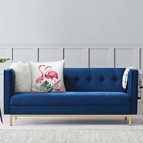Wazhijia Flamingo Throw Pillow Cover 22 X 22 Inch Couch Pillow Case Square Outdoor Pillows Sofa Bed Lumbar Pillowcase Decorative #TOP1