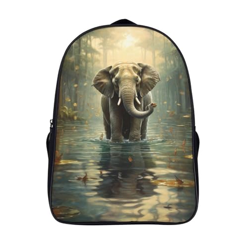 Mochila infantil 3D Water Elephant de felpa pequeña para guardería y preescolar con correa