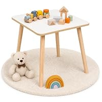 PlayPals Furniture Kindertisch 50 x 50 x 47 cm – Quadratischer Holztisch für Kinderzimmer | MDF Spiel- & Lerntisch