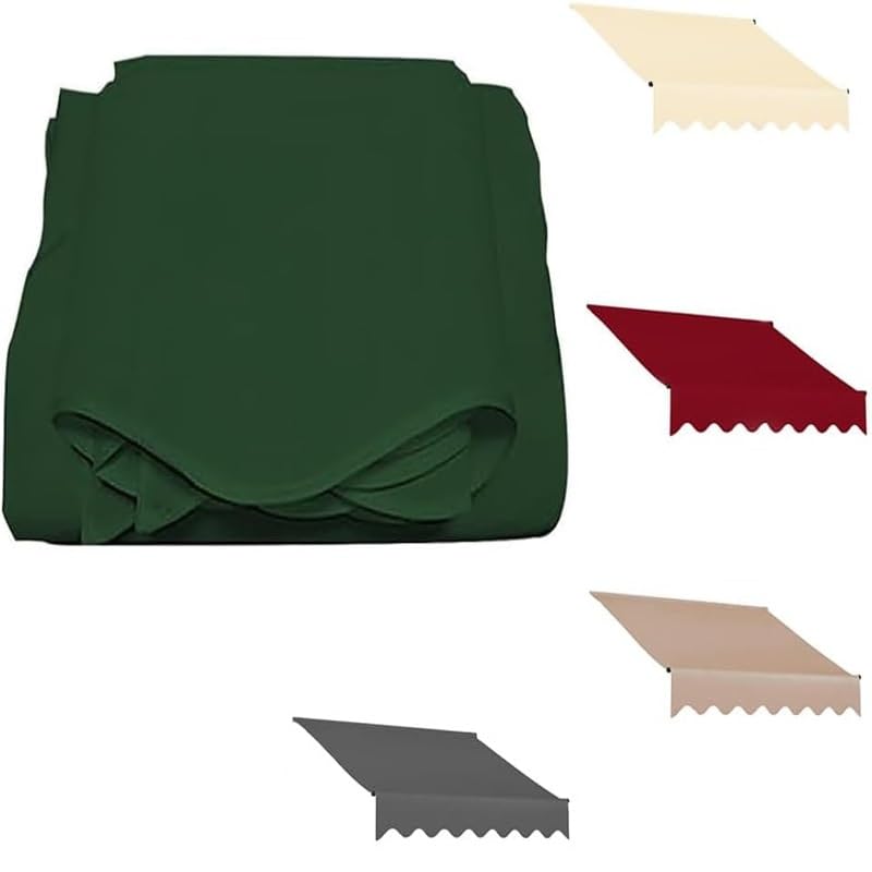 Toile de rechange pour auvent occultante et imperméable vert foncé pour grand patio 4 x 2,4 m