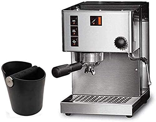 Coffee Knock Box 4.8 Inch Espresso Knock Box Coffee Bin Barista Accessories Coffee Machine Accessories Shock-Absorbent Barista Style Knock Box with Removable Metal Knock Bar and Non-Slip Base (Round)