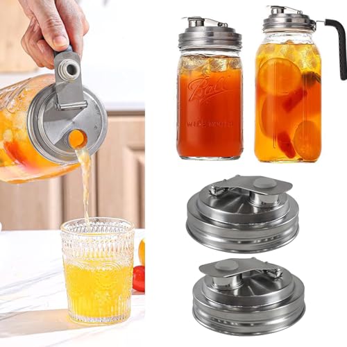 Tapa de tarro de acero inoxidable boquilla de vertido para cocina 6