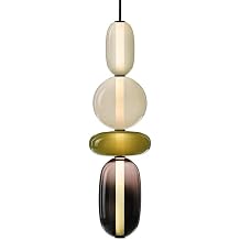Creative Glass Chandelier, Colored LED Pendant Light Modern Hanging Ceiling Lighting Fixture Glass Pendant Lighting Free Collocation DIY Chandelier Lamp for Cafe Restaurant Kitchen DiningG