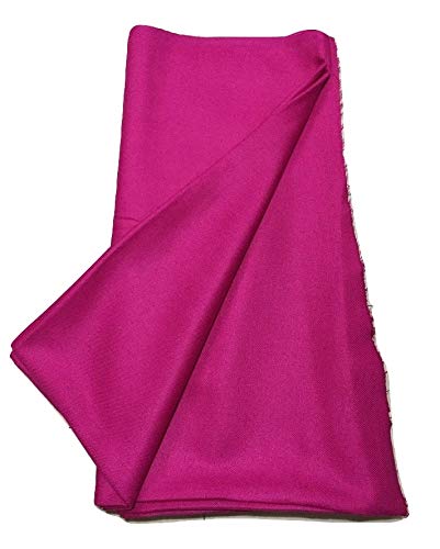 BKRKJ Women's 100% Wool Pashmina Heavy Winter Fabric for Stitching Woollen Suits Salwars Shirts Kurta Pyjama Pathani Suits Blouse Width 44 inch (Rani Pink, 2.5 Meter)