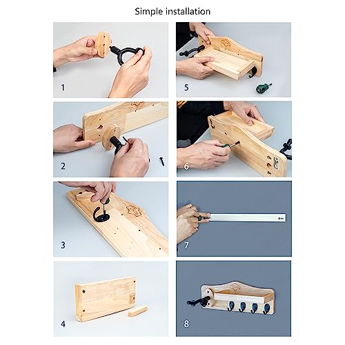 Cintre de guitare avec support mural pour guitare avec accessoires de guitare étagère de rack avec crochet en caoutchouc pivotant pour ukulélé basse pour guitare - Les Beatles, Paul McCartney, John Lennon, RIngo Starr, George Harrison Cintre de guitare avec support mural pour guitare avec accessoires de guitare étagère de rack avec crochet en caoutchouc pivotant pour ukulélé basse pour guitare – Image 5