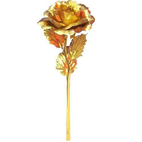DARKZONE Artificial Golden Rose Flower with Love Stand | 24K Gold Plated Rose with Love Stand in Gift Box with Carry Bag Best Valentine’s Day Friendship’s Day, Rose Day, Birthday Gift.-image-49