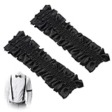 2 Pcs Sleeve Garters, Arm Garter Sleeve Vintage Anti Slip Stretchy Shirt Belt Costume Armband Garter Shirt Holders for Men Halloween Dress Party Accessories for Classics Party (Black)