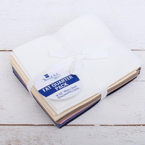 Threadart 6 pacotes de linho - cores populares 55% linho 45% tecido de algodão - linho premium para