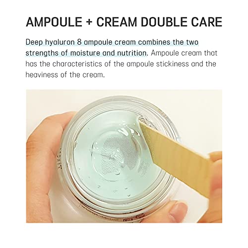 eyeNlip Deep Hyaluron8 Ampoule Cream 1.69 fl oz – Deep Hydration for Dry and Sensitive Skin, with 8 Types of Hyaluronic Acid to Strengthen Moisture Barrier, Korean Skincare for Daily Use - Image 4