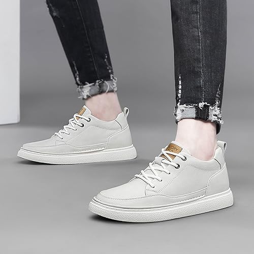 BMINFEE Men's Invisible Height Increasing Fashion Sneakers Leather Casual Shoes for Men Breathable Dress Mens Skate Shoes3