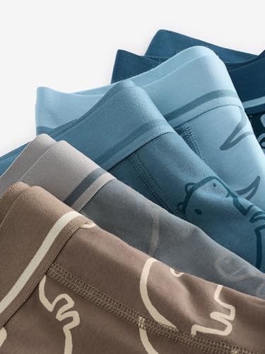 NEXT Jungen Gemusterte Unterhosen im 5er-Pack Linear Dino Print 98-104