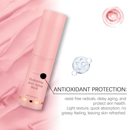 Grospe Multi Balm Moisturizer Stick, All-In-One Hydrating Lotion Stick For Face，Lip, Eye And Neck Balm Make Up Base, Reduce Wrinkle & Moisturizing For Women Face Skin Care 0.32 Oz