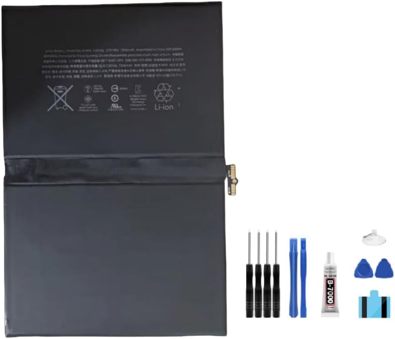 Battery A1664 Tablet Battery compatible with iPad Pro 9.7 inch A1673 A1674 A1675 3.82V 27.91WH 7306mAh