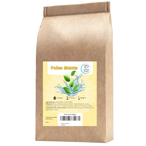 Infusion Essence - Infusiones a Granel Poleo Menta 100% Natural Mejora las Digestiones y la Respiración - Infusión de Menta Poleo Digestiva y Anti-resfriados 250g (125 Tazas)