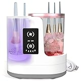 3 IN 1 Electric Makeup Brush Cleaner Machine With Makeup Brush Dryer Holder,Portable Automatic USB Cosmetic Brushes Cleaner Tool for All Size Beauty Makeup Brush Set, Eyeshadow, Contour, Blush