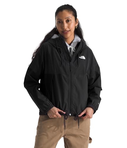 The North Face Women's Antora Rain Hoodie (Standard & Plus Size) - Waterproof & Windproof Jacket, Secure Zip Pockets, TNF Black-NPF, Medium