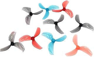 Hélices de Montaje en 3 T de 45mm, 16/24 Pares para Motores de 1mm, 1,5mm, 0805, compatibles con FPV RC Freestyle Tinywhoop Drones, Piezas de Bricolaje(24PAIR Blue 3B 1.5MM)