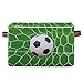 HMZXZ Rxyy - Cesta de almacenamiento de tela para pelotas de fútbol y fútbol, con asas de piel sintética, organizador para armarios y estantes