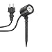 Produktbild ledscom.de Kleiner LED Gartenstrahler mit Erdspieß TARL für außen, IP65, Stecker, schwarz, 4,1 W, 351lm, kaltweiß, Gartenspot, Beleuchtung, Pflanzen, Gartenleuchte, Aussenleuchte, Aussenlampe