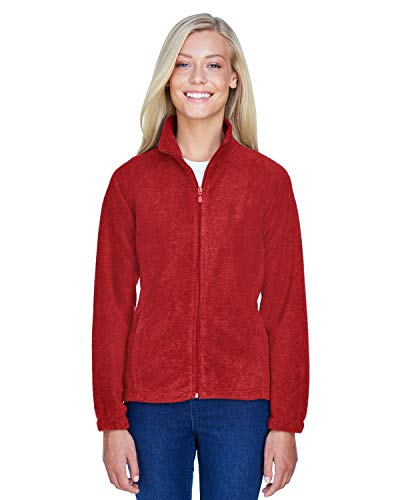 Harriton Ladies' 8 oz. Full-Zip Fleece XL RED