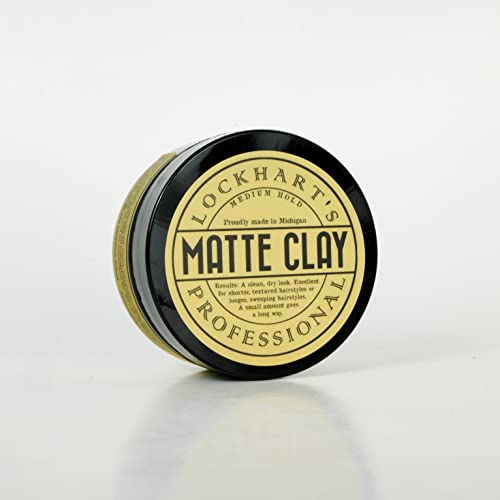 Lockhart's Professional Matte Clay, Medium/Firm Hold, Matte Shine (1.25 Oz.) #TOP1