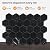 Adolif Black Marble Mosaic Tile, Honed, Nero Marquina Marble Tile for Shower Kitchen Wall Bathroom Floor, 2 Inch Hexagon, 5 Sheet