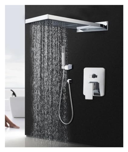 Système de douche à effet pluie doré luxe pour salle de bain moderne