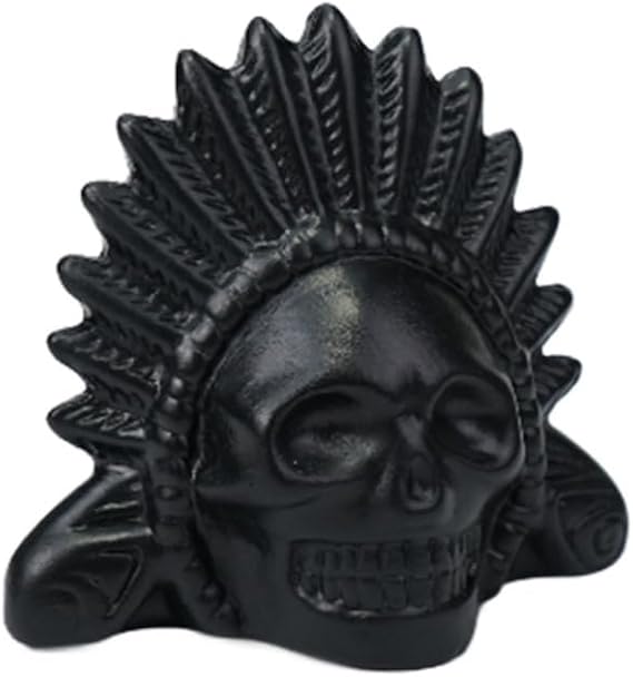 Aztec Death Whistle, 125 dB Loudest Scream Whistles 3D Screaming Whistle Terrifying Sound Screaming Aztec War Whistles, Day of the Dead Hallowmas Gifts for friend (Black-Chief)