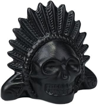 Aztec Death Whistle, 125 dB Loudest Scream Whistles 3D Screaming Whistle Terrifying Sound Screaming Aztec War Whistles, Day of the Dead Hallowmas Gifts for friend (Black-Chief)