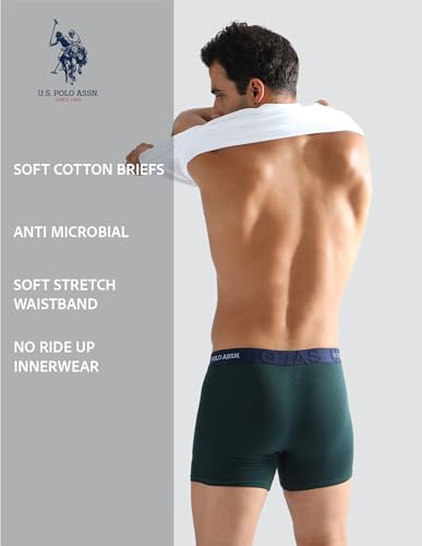 Image of U.S. Polo ASSN. Mens ET007 Anti Microbial Essential Long Underwear Trunk with Pouch Opening -Pack of 1