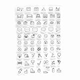 クリアスタンプ 日常 デイリー 絵文字 7 顔文字 吹き出し シリコン 判子 手帳や手作りカードに [並行輸入品]