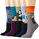 Losa Kute Womens Crew Socks for Women Cute birthday Gifts Slouch boot Funny Fun Cotton Girls Ladies Novelty crazy cool girlfriend gift Sock Size 7-9 Women's Dress Long Soft Cotton Socks X1-tianshi928