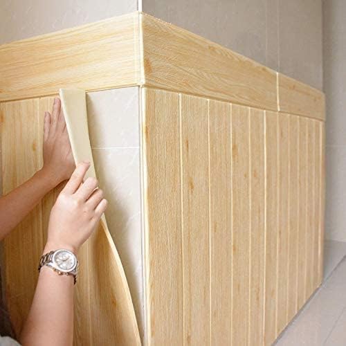 Image of 3D Brick Wallpaper for Wall | Self Adhesive PE Foam DIY Panel | Peel & Stick Decor for Home, Living, Bedroom & Office (70 x 77 cm, Appx 5.8 Sq Ft) (1, Light Brown)