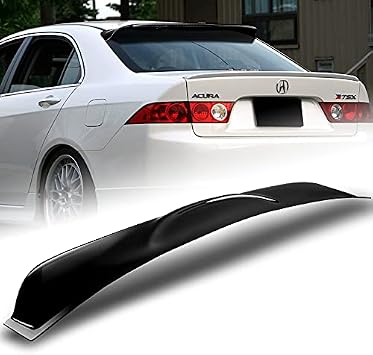 Rear Window Roof Visor Spoiler Wing Body Kit Fit for Compatible with 2004-2008 Acura TSX, Black ABS Plastic, JDM Window Roof Visor Body Kit Lid