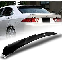 طقم جسم جناح جناح جناح جناح النافذة الخلفية مناسب للتوافق مع 2004-2008 Acura TSX ، بلاستيك ABS أسود ، غطاء جسم قناع سقف JDM
