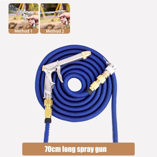 Columna de agua para exteriores con grifo, hidrante vertical de jardín, dispensador de agua de doble salida con manguera de pistola de pulverización para riego de jardín y cuidado del césped