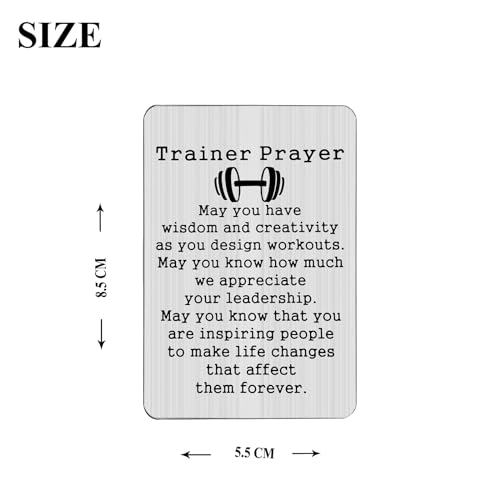 OKEYCH Personal Trainer Gift Fitness Trainer Prayer Wallet C-ard Fitness Coach Jewelry Gym Teacher Gift2